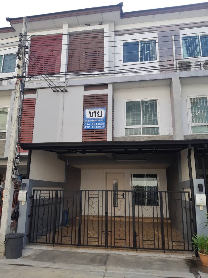 รูป ให้เช่าทาวน์เฮาสหรือทำโฮมออฟฟิตราคาถูกในหมู่บ้านธาราดีราชพฤกษ์อยู่ติดถนรพระราม5-ราชพฆกษ์ - รูปที่ 1/5