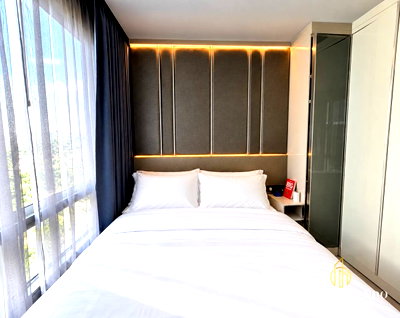 Condos for rent Big C Extra Rama 4 : 🍀🍀Beautiful Corner Room 🌸 For Rent📌 The Base Sukhumvit 77 (Line:@rent2022) BTS On Nut✨Ready to move in 🔖 A40246