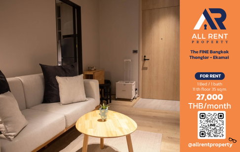 🔥 For Rent: The FINE Bangkok Thonglor - Ekamai | Thonglor–Watthana Area | 1 Bed 35 sqm | 11th Floor | 27,000 THB/month