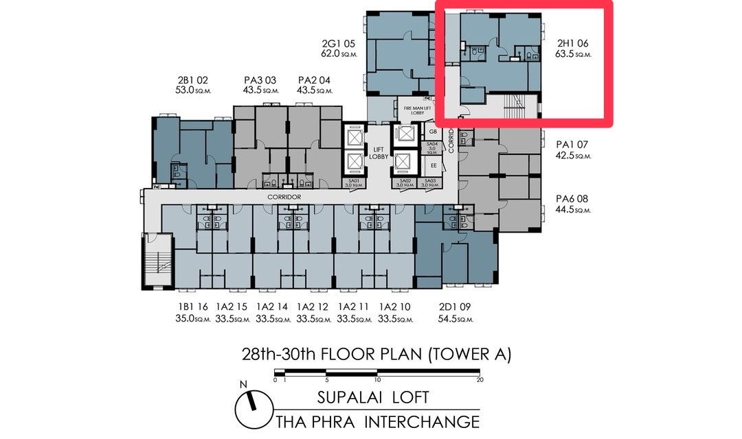 picture 2-Bedroom Unit for Sale at Cost – Building A, East-Facing, 28th Floor (Unit 2H1) - 2/4