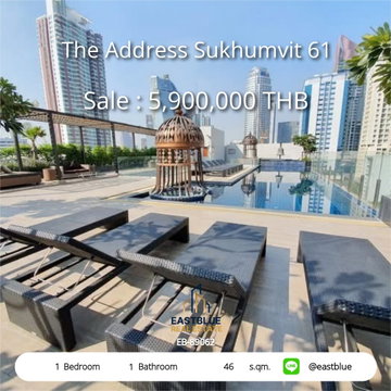 one bed room The Address Sukhumvit 61 for sale
