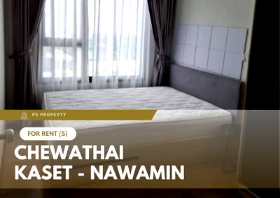 Condos for rent : For rent 📍 Chewathai Kaset - Nawamin 📍 Fully furnished with appliances; located near Central Ladprao