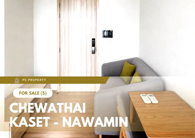 Condos for sale : Urgent Sale! 📍 Chewathai Kaset - Nawamin 📍 Fully furnished with complete appliances; located near Central Ladprao.