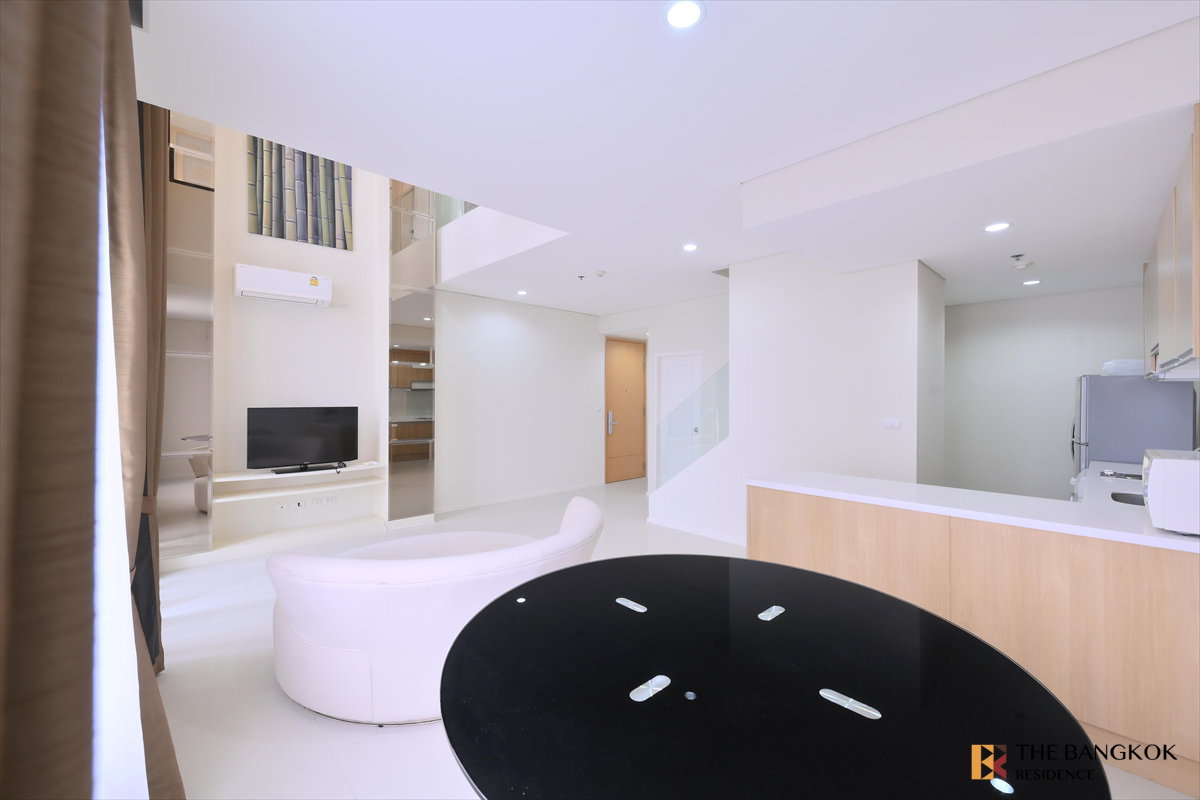 รูป 💖💖 เช่าคอนโด ✨ Villa Asoke Duplex 1นอน 81ตร.ม. 42k 💎 ห้องสวย ราคาดี ใกล้ MRT เพชรบุรี  - รูปที่ 3/10
