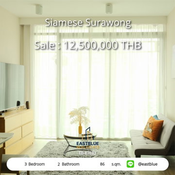 three bed room Siamese Surawong for sale