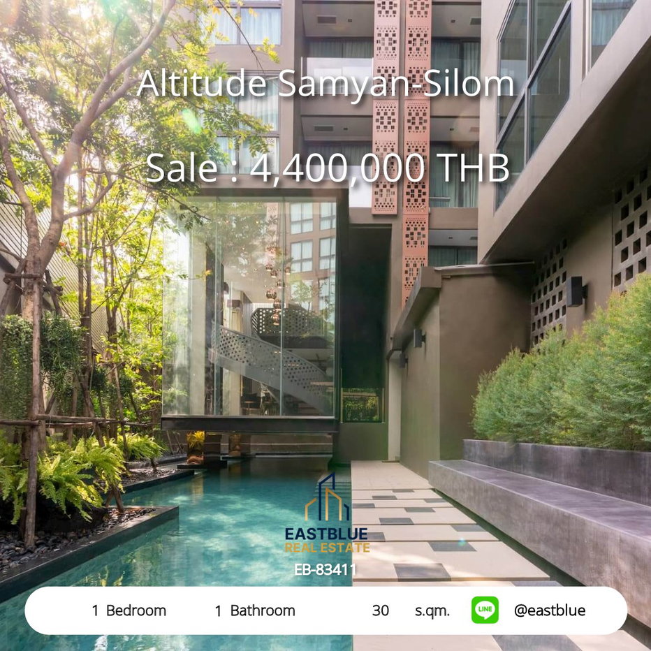 รูป เช่า Altitude Samyan-Silom 1 ห้องนอน 36 ตร.ม. ใกล้ MRT สามย่าน 25,000 บาท ✨ - รูปที่ 1/11