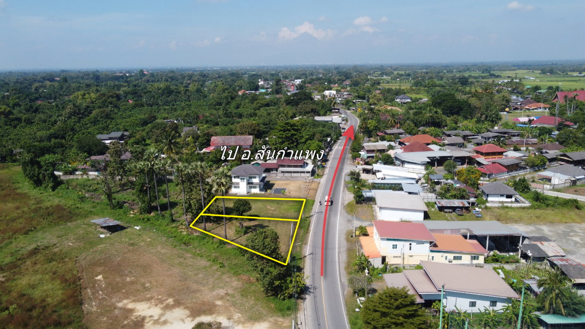 รูป ขายที่ดิน 154 และ 189 ตร.ว. (ติดถนนสันกำแพงสายเก่า ก่อนถึงหน้าวัดร้องวัวแดง) - รูปที่ 4/6