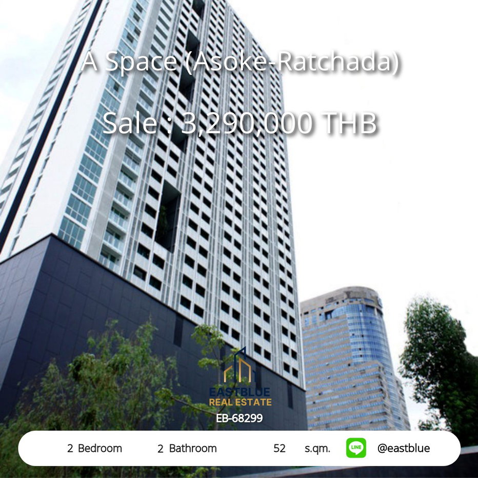 picture A Space Asoke-Ratchada 2-Bed 53 sqm near MRT Rama 9 for Sale at 3,690,000 THB ðĒ - 1/1