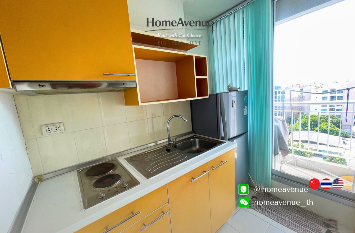 picture Highlight✨ 1Bed 🚇 Near MRT Huai Khwang 🌏 TM30 Service 📲 Line: @homeavenue ⭐HA-2461 - 4/8