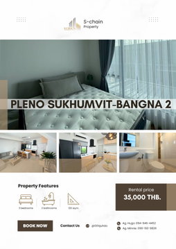 🌿🏡 For rent ✨ Pleno Sukhumvit–Bangna 2 ✨NO-123