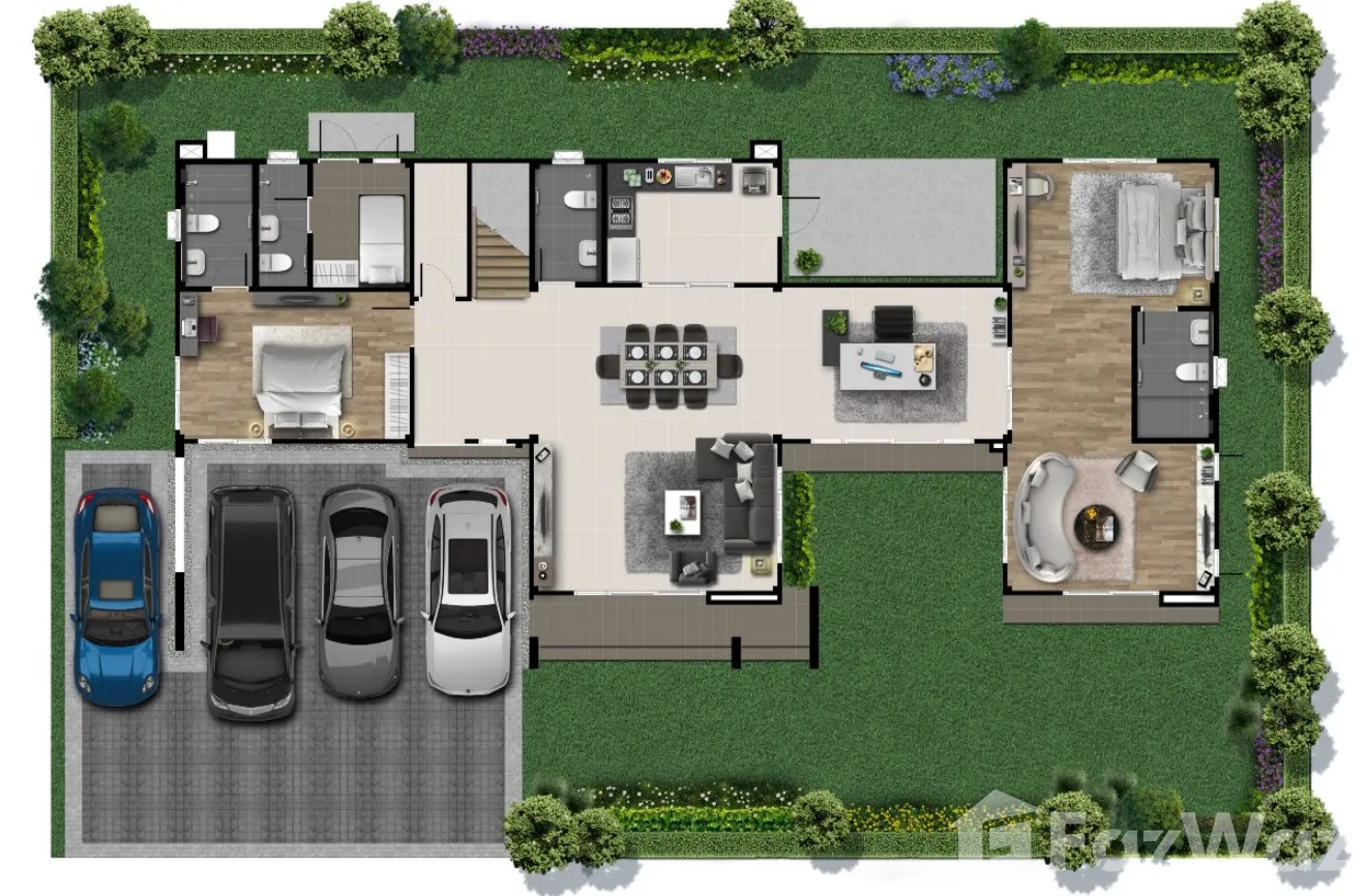รูป บ้านเดี่ยวให้เช่า 5 ห้องนอน ในโครงการ เซนโทร ทวีวัฒนา 6872751 - รูปที่ 3/32
