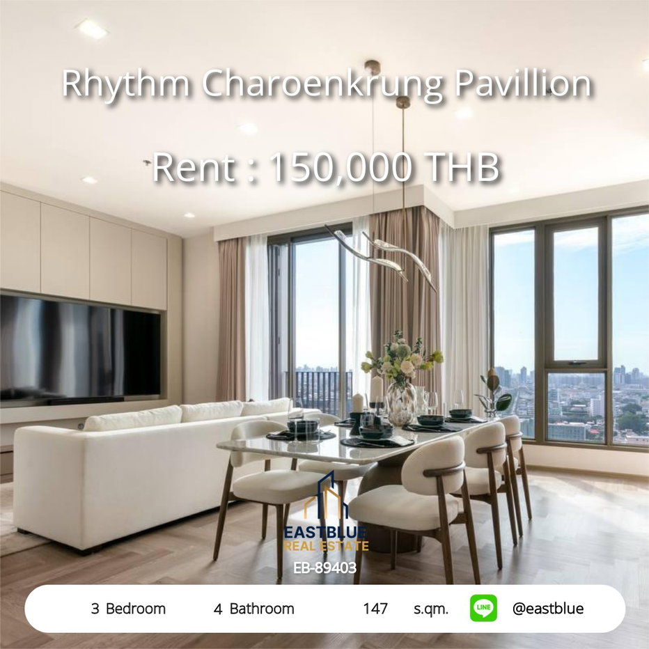 picture For Sale: Luxury 3-Bed Condo at Rhythm Charoenkrung Pavillion by the River - 1/1