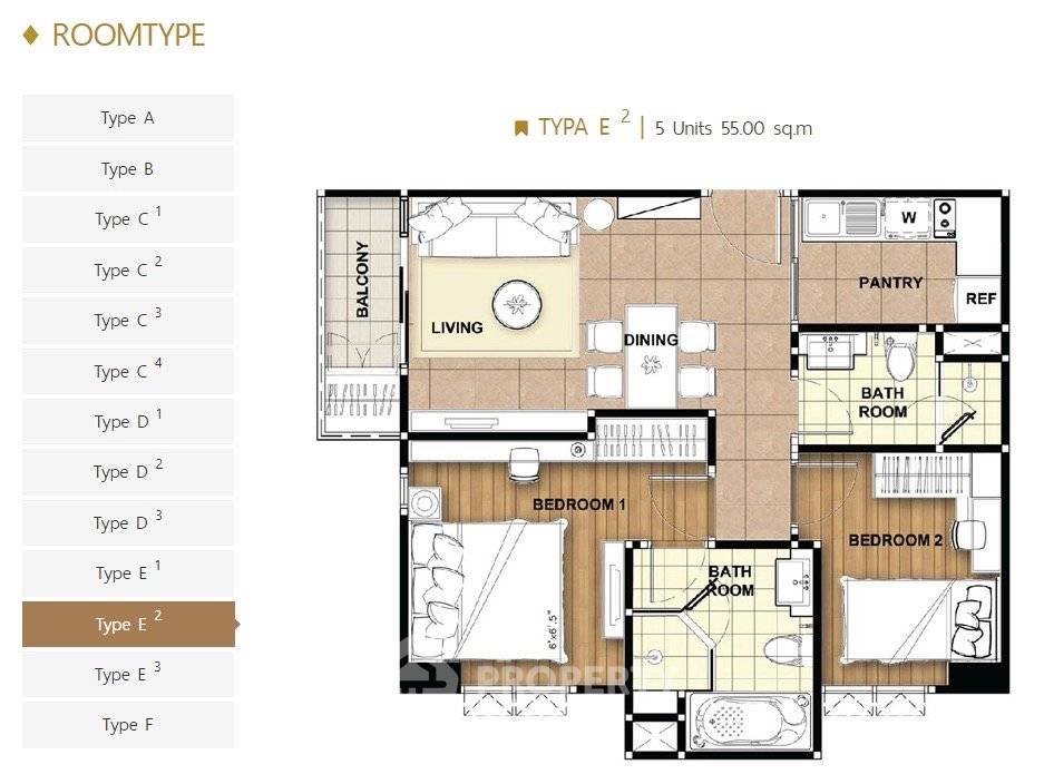รูป คอนโดสองห้องนอน Mirage Sukhumvit 27 ใกล้ BTS Asoke (ID 3424913) - รูปที่ 14/30