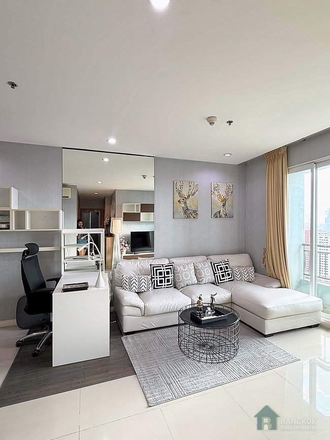 รูป Circle Phetchaburi 36 | ให้เช่าคอนโด ห้องมุม 2 ห้องนอน MRT เพชรบุรี - รูปที่ 4/18