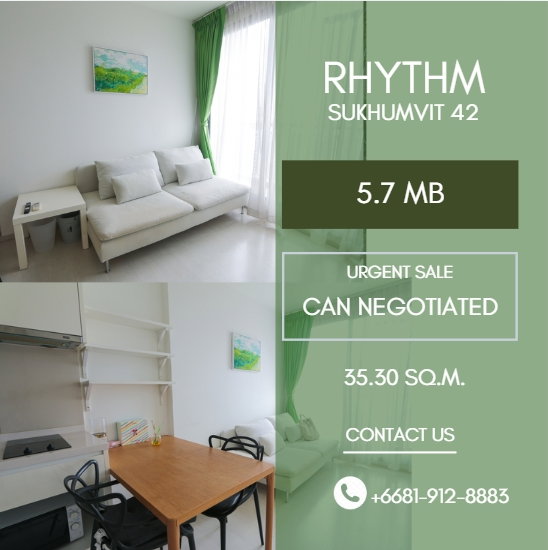 🔥 ขายด่วน! RHYTHM SUKHUMVIT 42 | โควตาต่างชาติ ราคาต่ำกว่าตลาด! 🔥
