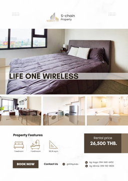 🌆💎 ห้องกว้าง ใจกลางถนนวิทยุ! ใกล้ BTS เพลินจิต และ Central Embassy ✨ Life One Wireless ✨ NO-128