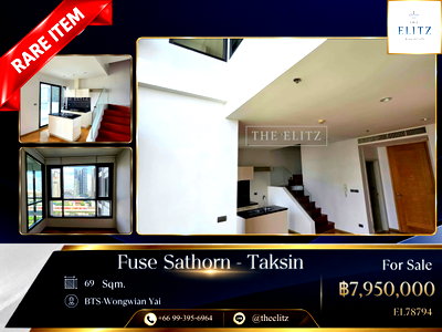 ขายคอนโด : ✨ Rare Penthouse Gem | Breathtaking Panoramic River & City Horizon - Exceptional High Ceiling & Space | Short Walk to BTS-WongwianYai  ✨