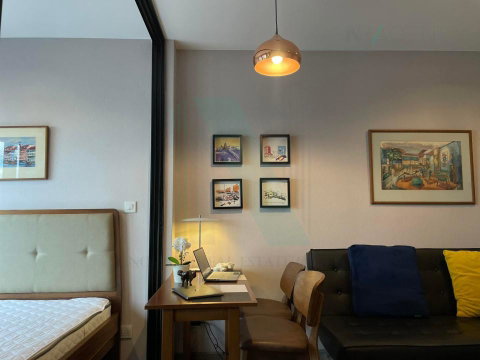 🚩 For rent condo THE POLITAN RIVE Building 1, Floor 19,1 bed room, Room size 30.00 sqm