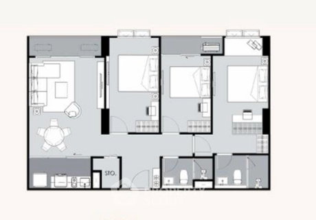 20th-Floor 3-BR Condo At Supalai Elite Sukhumvit 39 Near MRT Phetchaburi (ID 3426344)