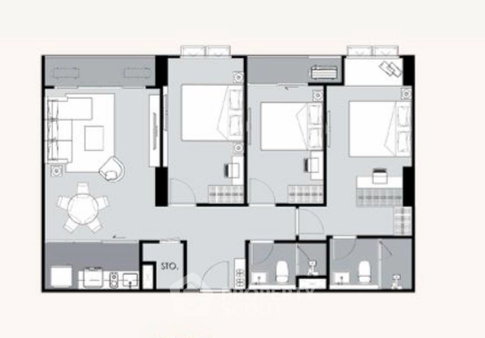 20th-Floor 3-BR Condo At Supalai Elite Sukhumvit 39 Near MRT Phetchaburi (ID 3426344)
