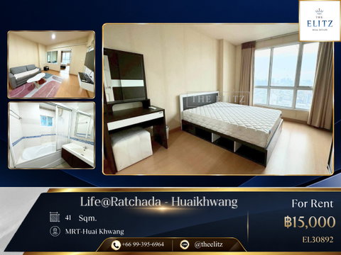 ✨ Absolute 0 ( Zero ) Steps to MRT-Huai Khwang | High-Rise City View Residence - Ultimate Convenience ✨