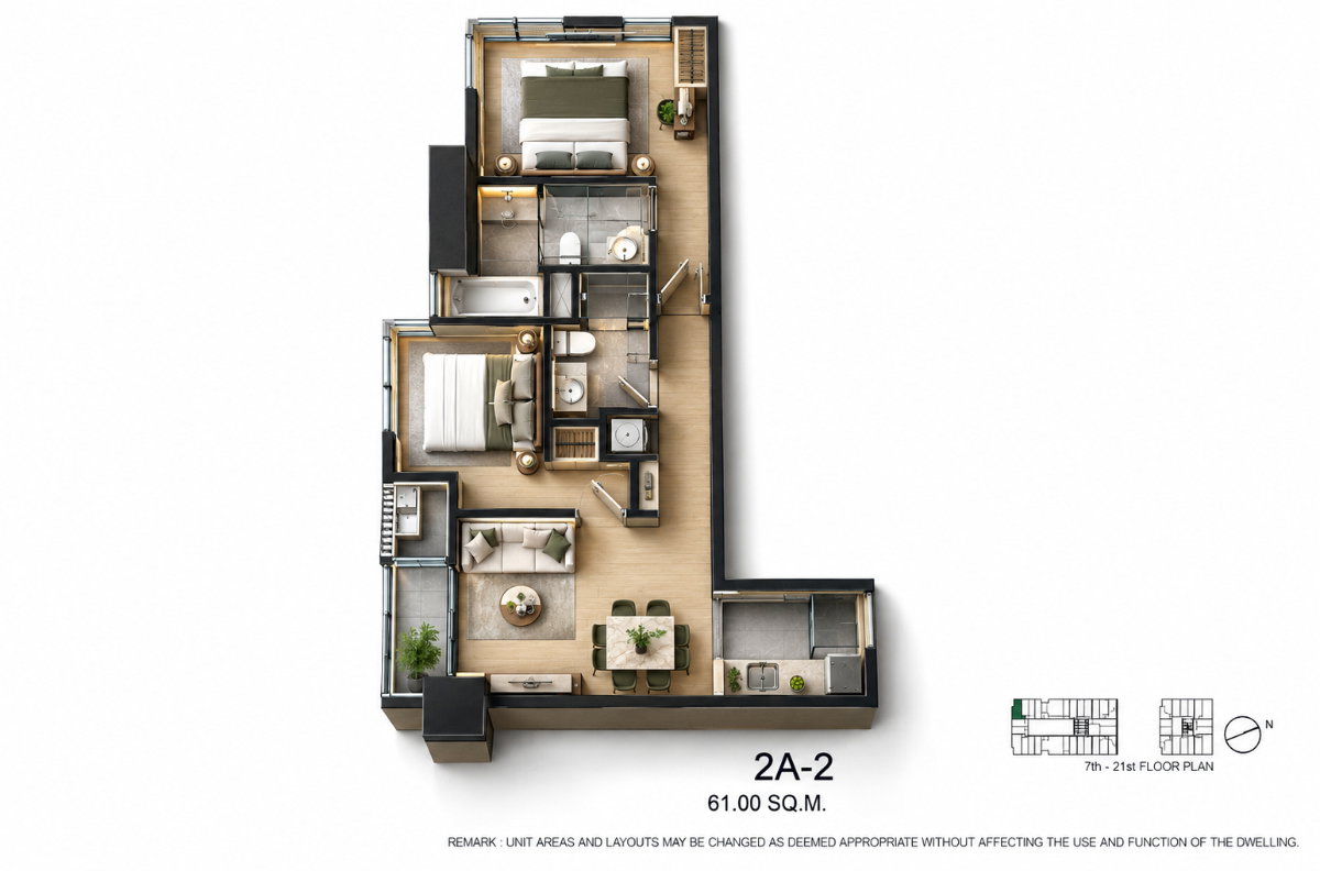 รูป ขายคอนโด XT Phayathai | 2 Bed 2 Bath ชั้น 24 | ทำเลศักยภาพ ใกล้รถไฟฟ้า เหมาะอยู่อาศัยหรือลงทุน - รูปที่ 8/8