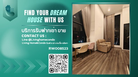 For Rent: Knightsbridge Space Rama 9 – High-Floor Duplex Unit with City View, Fully Furnished, Ready to Move In, Near MRT Rama 9-RW008523