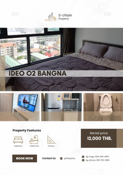 🏙️🧡 For rent ✨ IDEO O2 Bangna ✨ NO-131