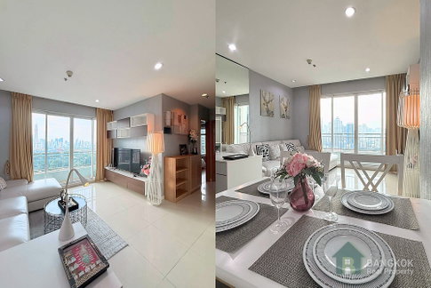 Circle Phetchaburi 36 | ให้เช่าคอนโด ห้องมุม 2 ห้องนอน MRT เพชรบุรี