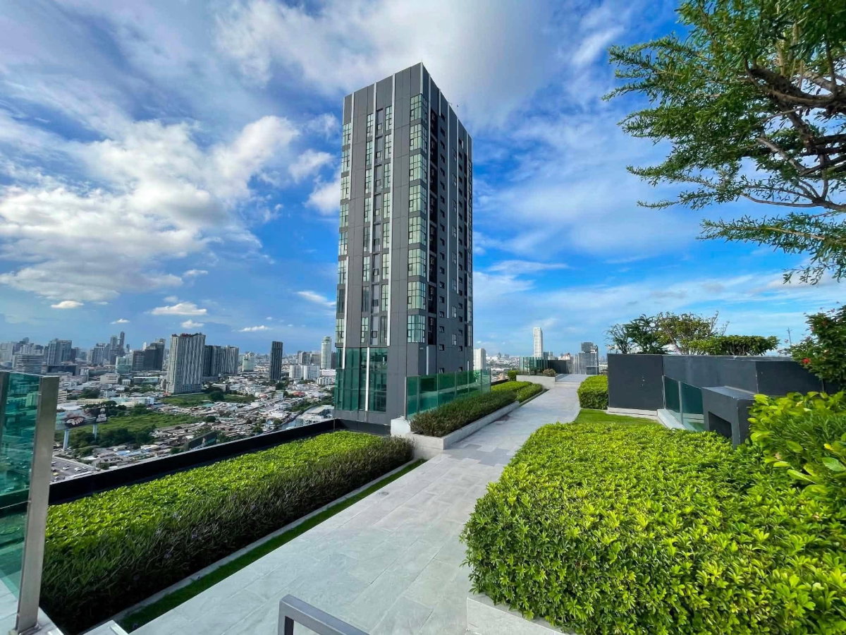 picture Condo for RENT : Modiz Sukhumvit 50 𝐒𝐢𝐳𝐞 : 30 sqm. 1 Bed 1 Bath /City view 𝐅𝐥𝐨𝐨𝐫 : 8 Building : C ✅ Fully furnished - 9/9