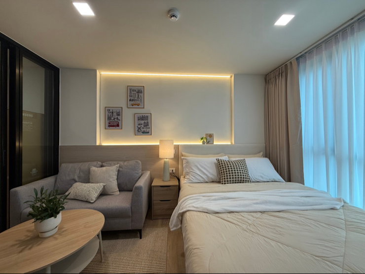 รูป เจ้าของปล่อยเช่า Kave Luminous Bangmod ตึก A ชั้น 8 | 1 Bedroom 24 ตร.ม. แต่ง Built-in สไตล์ Cozy พร้อมอยู่ - รูปที่ 2/10