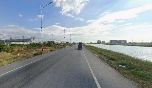 ขายที่ดินแปลงใหญ่ เลียบคลองส่งน้ำสุวรรณภูมิ ใกล้สนามบินสุวรรณภูมิ