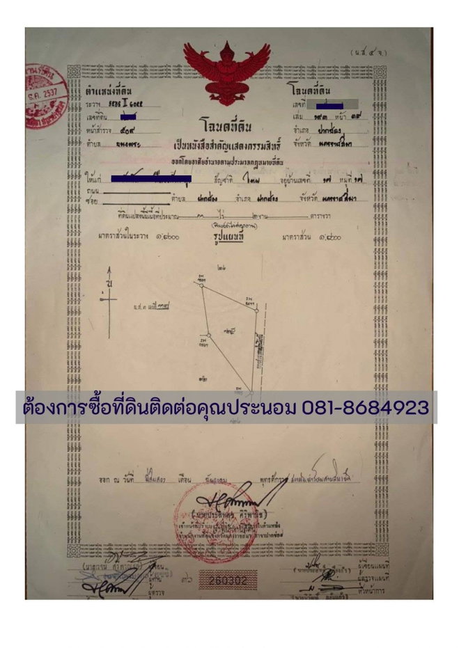 รูป ขายที่ดินแปลงใหญ่ ปากช่อง ติดถนนมิตรภาพ โฉนดที่ดิน ครุตแดง (น.ส.4.จ) 53 ไร่ 1 งาน 73.8 ตารางวา - รูปที่ 21/22