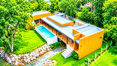 Houses for rent Nakhon Ratchasima : KhaoYai Pool Villa home for rent Thanarat Rd 200m. bordering the LamTakhong stream