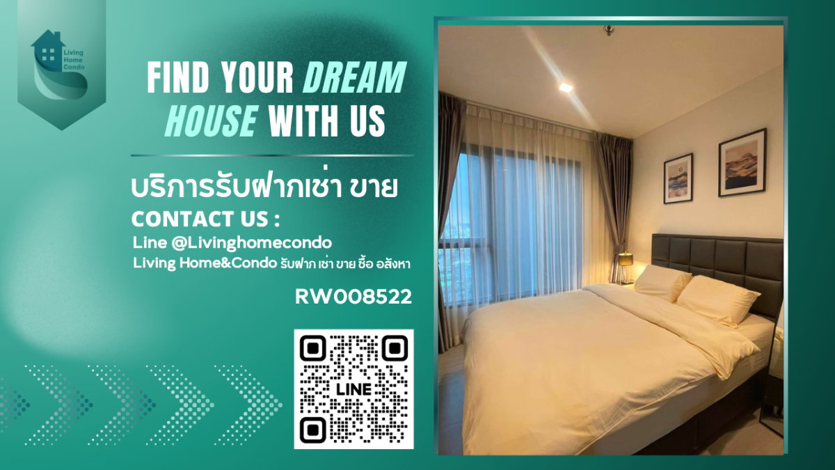 รูป For rent Life Asoke Rama9 ห้องแต่งสวยมาก วิวสวน เฟอร์ครบ พร้อมเข้าอยู่ ใกล้ MRT RAMA9-RW008522  - รูปที่ 1/10