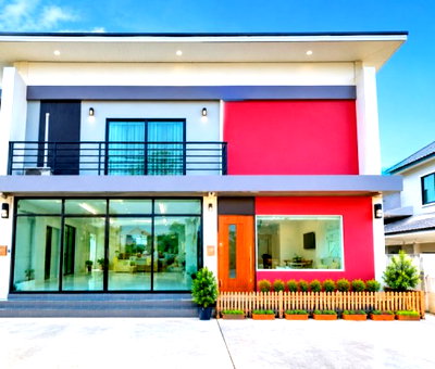 Shophouses for rent Chachoengsao : 			2-story commercial building for rent in Bang Samak Bang Pakong. Features 2 bed and 3 bath on a 38 sq.wa. plot with 150 sq.m. of usable          
