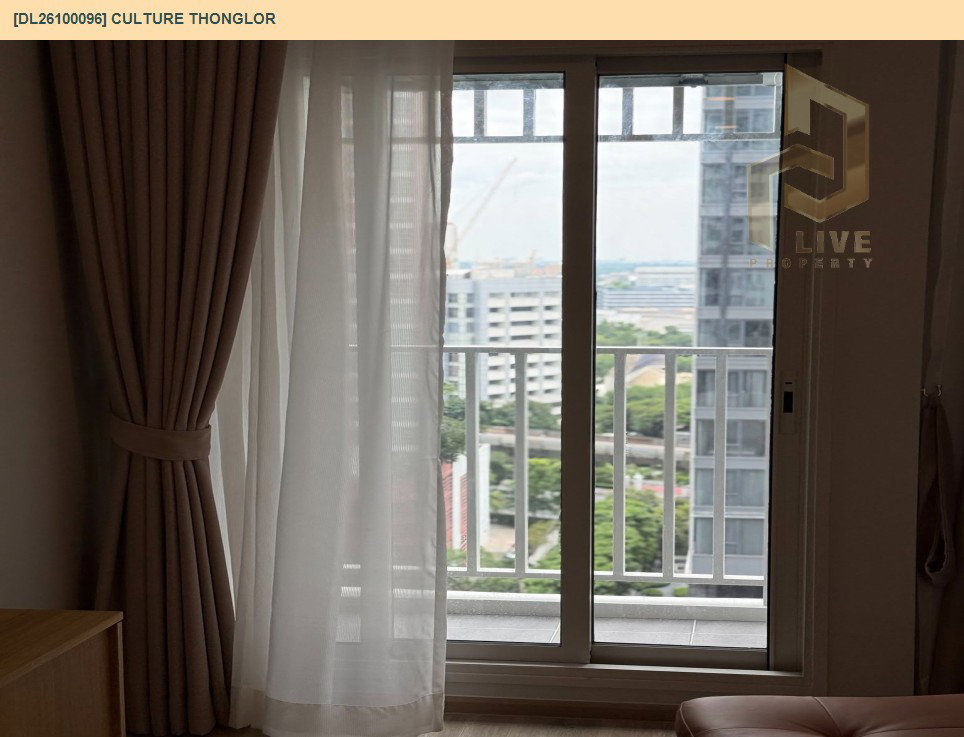 รูป DL26100096 ให้เช่าคอนโด คัลเจอร์ ทองหล่อ (CULTURE Thonglor) ใกล้ - พร้อมเข้าอยู่ โทรด่วน 0638692663 LineID @952jdxxk - รูปที่ 4/10