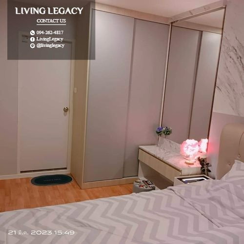 รูป T4031U เช่าด่วน คอนโด Lumpini Ville Phatanakan - Srinakarin 29 ตร.ม. | ชั้น 17 | 1 ห้องนอน | 1 ห้องน้ำ 11,000 บาท/เดือน line id : @livinglegacy - รูปที่ 10/10