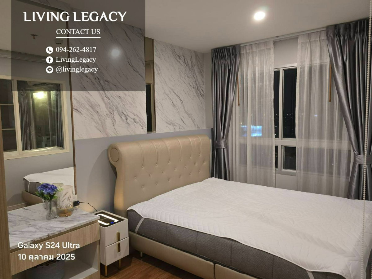 รูป T4031U เช่าด่วน คอนโด Lumpini Ville Phatanakan - Srinakarin 29 ตร.ม. | ชั้น 17 | 1 ห้องนอน | 1 ห้องน้ำ 11,000 บาท/เดือน line id : @livinglegacy - รูปที่ 2/10