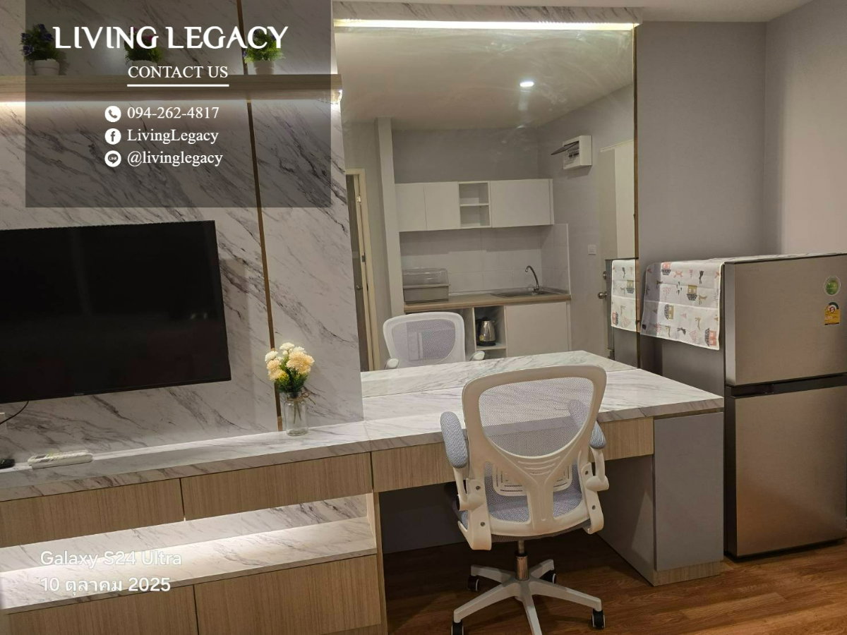 รูป T4031U เช่าด่วน คอนโด Lumpini Ville Phatanakan - Srinakarin 29 ตร.ม. | ชั้น 17 | 1 ห้องนอน | 1 ห้องน้ำ 11,000 บาท/เดือน line id : @livinglegacy - รูปที่ 4/10