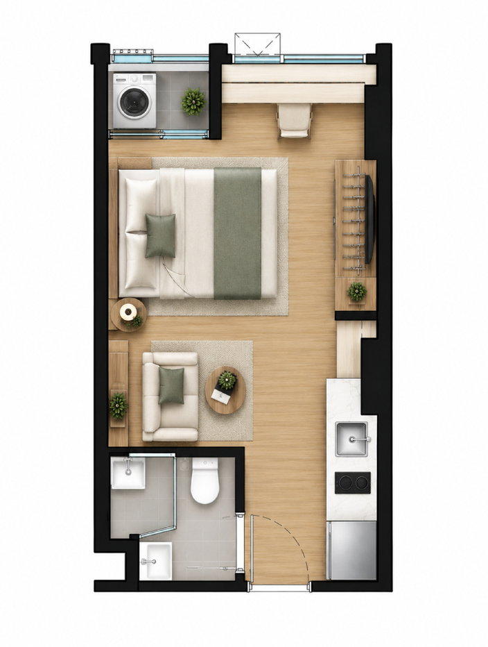 รูป ให้เช่า Modiz Avantgarde ห้องใหม่ ห้องสวย ชั้น 10 เฟอร์ครบ - รูปที่ 12/12
