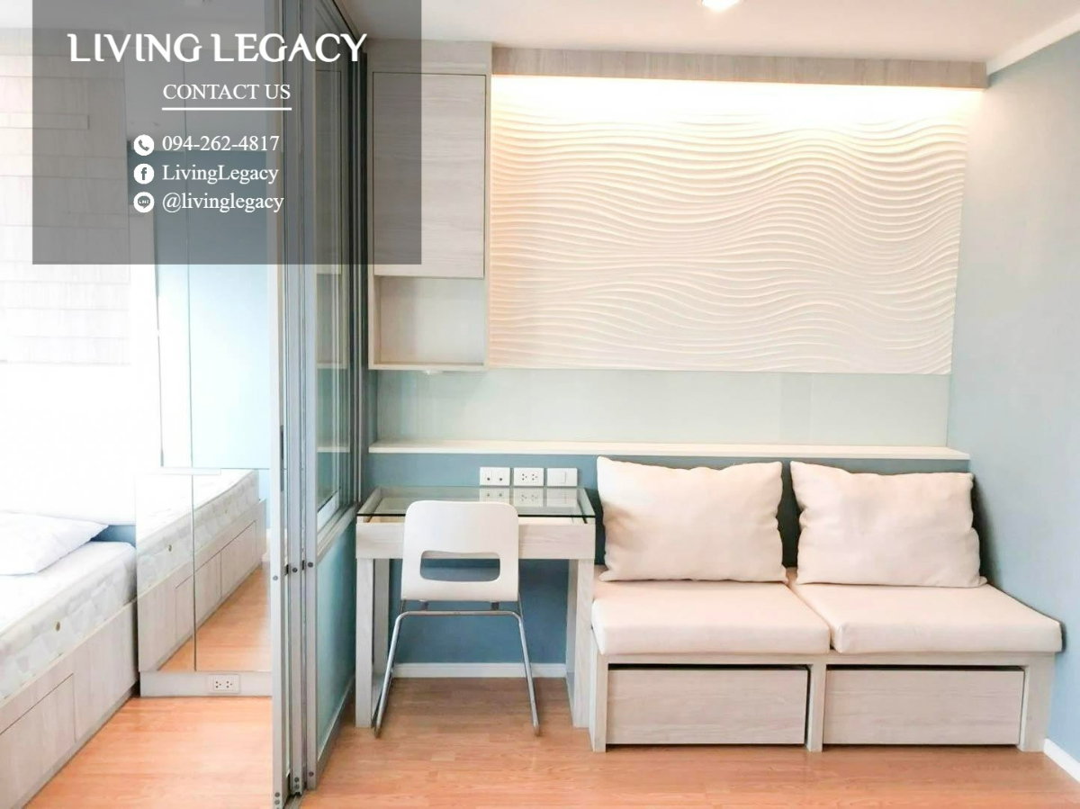 รูป SMQV98 เช่าด่วน! คอนโด Lumpini Place Srinakarin - Huamark Station 12,000 บาท/เดือน | 26.25 ตร.ม. ชั้น 4 ตึก A | พร้อมเฟอร์ฯ ครบ LINE: @livinglegacy - รูปที่ 8/20