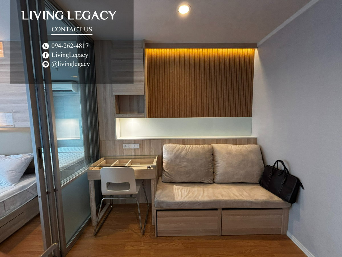 รูป SMQV98 เช่าด่วน! คอนโด Lumpini Place Srinakarin - Huamark Station 12,000 บาท/เดือน | 26.25 ตร.ม. ชั้น 4 ตึก A | พร้อมเฟอร์ฯ ครบ LINE: @livinglegacy - รูปที่ 4/20