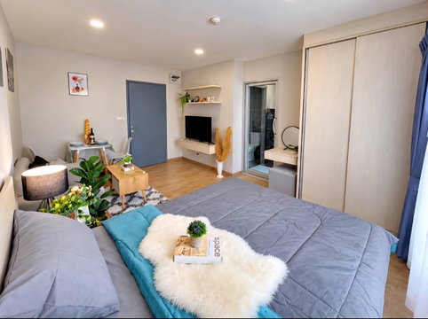 ปล่อยเช่า BE Condo Phaholyothin (บี คอนโด พหลโยธิน) ห้องแต่งใหม่สวยมาก ใกล้ ม.กรุงเทพ เพียง 8,500 บาท/เดือน