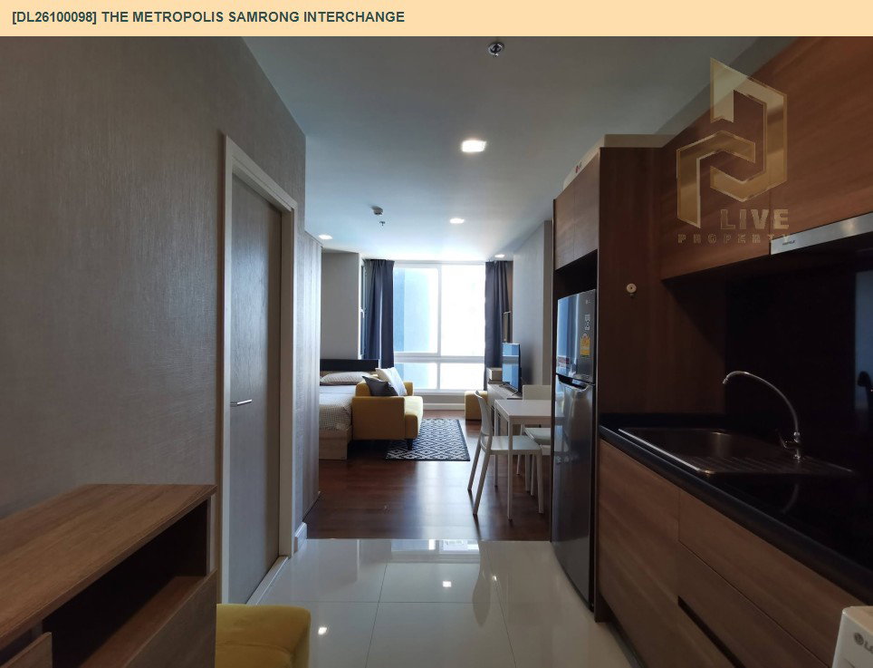 รูป DL26100098 ให้เช่าคอนโด เดอะ เมโทรโพลิส สำโรง อินเตอร์เชนจ์ (The Metropolis Samrong Interchange) ใกล้ BTS สำโรง พร้อมเข้าอยู่ โทรด่วน 0653619502 LineID @952jdxxk - รูปที่ 7/7