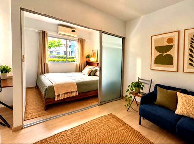 คอนโดให้เช่า : 🏡 ให้เช่า Plum Condo Park Rangsit Phase 1 | 7,500 บาท/เดือน | ใกล้ ม.กรุงเทพ