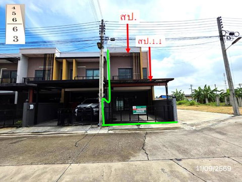 ทาวน์เฮ้าส์ 19.1 ตร.วา พาร์โก้ แลนด์ เมืองระยอง ระยอง 1.9M