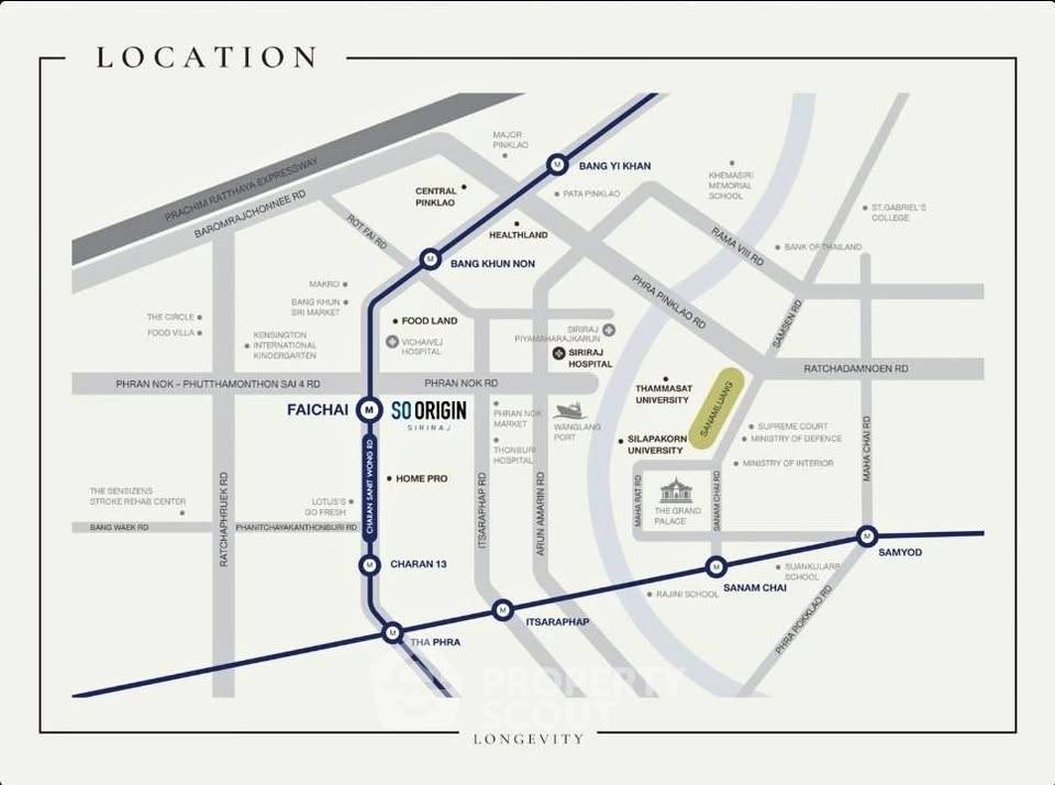 รูป ใกล้ MRT Fai Chai เพียง 100 ม. | คอนโด 1 ห้องนอน So Origin Siriraj (ID 3443849) - รูปที่ 1/9