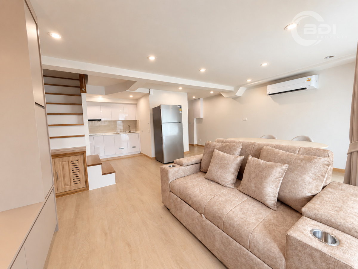 รูป ให้เช่า THONGLOR TOWER สุขุมวิท 55 ห้องดูเพล็กซ์ (Duplex) ตกแต่งใหม่ | 2 ห้องนอน | 94 ตร.ม. - รูปที่ 1/13
