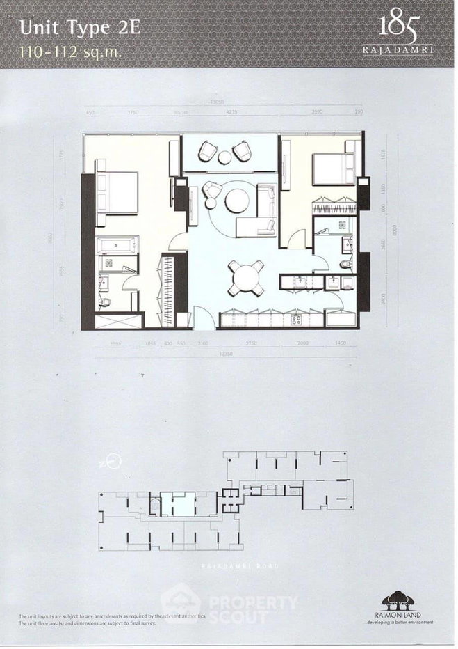 picture 2-BR Condo at 185 Rajadamri near BTS Ratchadamri (ID 1830013) - 11/16